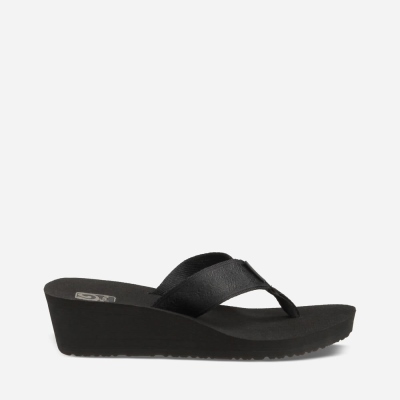 Teva Mush Mandalyn Wedge 2 - Women's Teva Wedge Sandals - Black | India (FZBK28467)